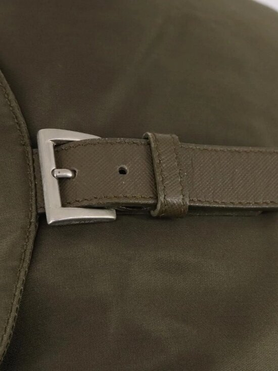 PRADA Backpack Nylon Khaki Silver Auth bs29051 main image 11